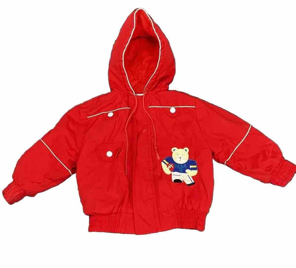 Vintage Gerber Kids Rec Jacket Embroidered Bear 4T